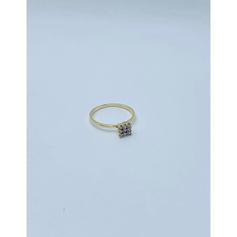 10k Solid Gold Ring Size 7 Square Engagement Mini… - image 2